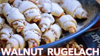 Easy Walnut Rugelach Filled Pastry Recipe  Filled Cookies [upl. by Branscum957]