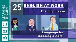 Booking a hotel room – 25 – English at work reserves your room [upl. by Idac]