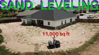 TOP DRESSING and LEVELING with SAND  Back Yard [upl. by Aisayt]