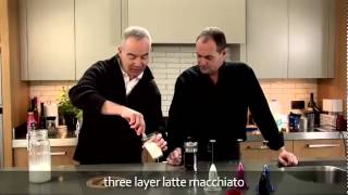 aerolatte  milk frother makes three layer caffè latte macchiato [upl. by Anrehs]