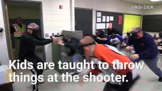 How children are taught to survive school shootings [upl. by Vtehsta]