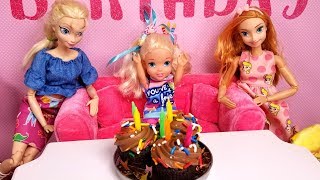 Elsas BIRTHDAY  Special guests  Elsa amp Anna toddlers  party  pinata  Barbie  cake  gifts [upl. by Thapa]