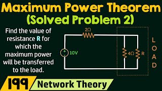 Maximum Power Transfer Theorem Solved Problem 2 [upl. by Missie]