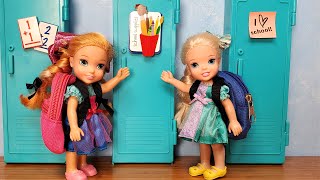 New School year  Elsa amp Anna toddlers are not in the same class  Barbie  new teachers amp students [upl. by Anni]