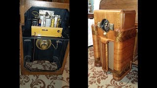 1939 Zenith 7S363 Console Radio Restoration [upl. by Nahtaj]