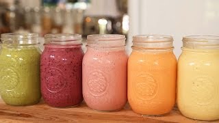 5 Healthy Breakfast Smoothies [upl. by Aeslek]