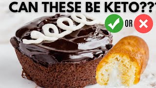 Keto Hostess Cupcakes amp Twinkies for ONE Single Serve Recipe  Real Marshmallow Cream [upl. by Ahseya174]