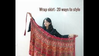 Long Ethnic Wrap Skirt  20 ways to wear [upl. by Wenonah]