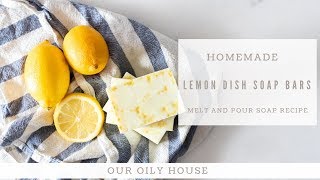 Homemade Dish Soap Bars  MELT AND POUR SOAP RECIPE [upl. by Blanchette874]