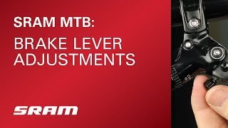 SRAM MTB Brake Lever Adjustments [upl. by Darees]