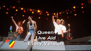 Live Aid  Queen Every Version [upl. by Yerffoej709]