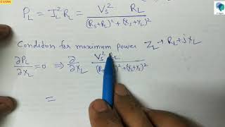 Maximum Power Transfer Theorem in AC circuit  Statement and derivation [upl. by Agostino]