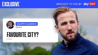 Harry Kanes 10 Questions with Gary Neville  Overlap Xtra [upl. by Ellimaj]