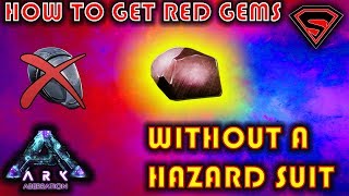 HOW TO GET RED GEMS WITHOUT A HAZARD SUIT IN ARK ABERRATION amp HOW TO BUILD A ROLL RAT GEM FARM [upl. by Annayd]