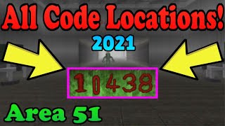 2021 ALL Code Locations Roblox Survive And Kill The Killers In Area 51 [upl. by Ferrell]