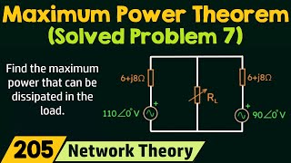 Maximum Power Transfer Theorem Solved Problem 7 [upl. by Anahsar]