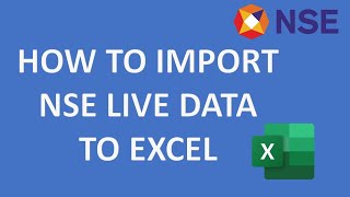 How to Import NSE Live Data in Excel  NSE Live Data in Excel [upl. by Fransen]