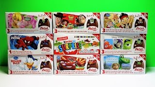 27 Surprise Eggs Zaini Disney Kinder Surprise Eggs Cars [upl. by Lapham761]