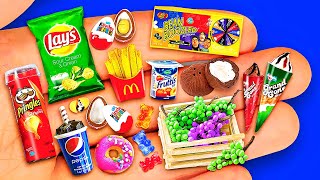 36 DIY MINIATURE FOOD 〜 BIG COLLECTION OF REALISTIC MINIATURES [upl. by Deutsch]