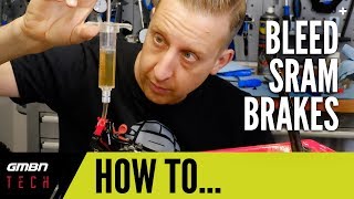 How To Bleed New Sram MTB Brakes  Bleeding Edge Technology [upl. by Skinner987]