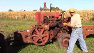 McCormick Deering No 50  AW hay baler with Farmall CUB tractor engine Antique power Part 2 [upl. by Fiester]