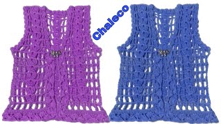 Chaleco calado tejido a crochet Paso A Paso [upl. by Hairom]