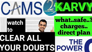 what is Cams and karvy  safe charges how to open account RTA clear DOUBTSHindi details [upl. by Asir]