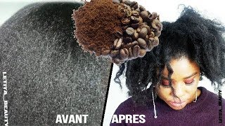 COMMENT NOIRCIR SES CHEVEUX AVEC LE CAFÉ LetitiaBeauty [upl. by Constantin]