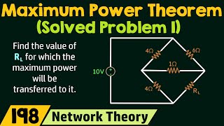 Maximum Power Transfer Theorem Solved Problem 1 [upl. by Ines]