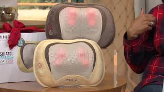 Homedics 3D Shiatsu Massage Pillow with Heat with Leah Williams [upl. by Ellenwahs]