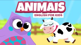 Inglês para Crianças 🐄 ANIMAIS em Inglês Infantil  Learn with BUBU [upl. by Lodge]