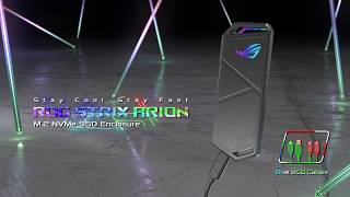 ROG Strix Arion SSD Enclosure  Stay Cool Stay Fast  ROG [upl. by Sirron950]