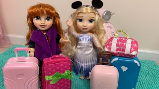 Elsa and Anna toddlers Packing for Disney Vacation ✈️ [upl. by Cormick856]