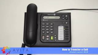 How to Transfer a Call  AlcatelLucent 4018 [upl. by Sal]