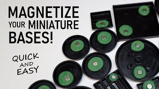 How to MAGNETIZE your Miniature Bases for Storage and Transport Quick and Easy [upl. by Ellerrehs]