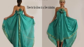 NO SEW FENNEL DRESS IN ONE MINUTE I MAGICAL KNOTS I TUTORIAL [upl. by Milde]