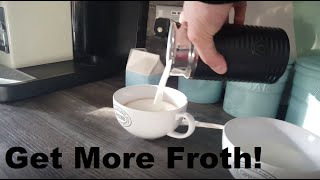 How to Get More Froth from Your Nespresso Coffee Aeroccino  Nespresso tips and help [upl. by Wren979]