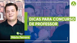 DICAS PARA CONCURSO DE PROFESSOR [upl. by Patrizio]