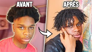 COMMENT FAIRE DES BOUCLES  Curly Hair Routine Homme Noir [upl. by Leoline]