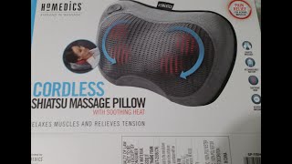 Homedics Cordless Shiatsu Massage Pillow with Heat [upl. by Jeminah]