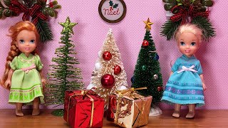 CHRISTMAS 2022  Elsa amp Anna toddlers  gifts  decorating the tree  Barbie [upl. by Enail]