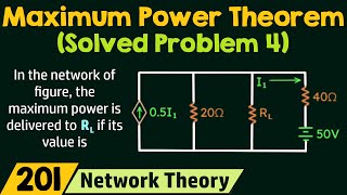 Maximum Power Transfer Theorem Solved Problem 4 [upl. by Anaitsirk911]