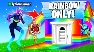 I Went UNDERCOVER in a RAINBOW ONLY Tournament Fortnite [upl. by Ellatsyrc218]