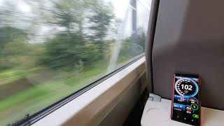 0  124mph on GWR Class 800 Leaving Swindon [upl. by Atela]