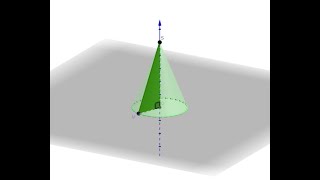 cône de révolution sur GéoGébra 3D [upl. by Dorraj562]