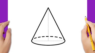 How to draw a cone [upl. by Tertia323]