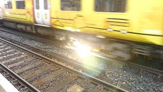 Merseyrail 507 009 making arcs at Birkdale station [upl. by Carlstrom548]