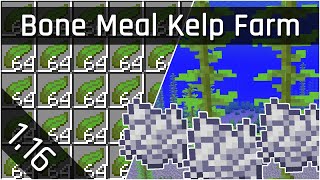 Bone Meal Kelp Farm Tutorial  130k per Hour  Minecraft Java 116 The Nether Update [upl. by Christenson]