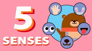 Five Senses Compilation  Wormhole English  Music for Kids [upl. by Suertemed]