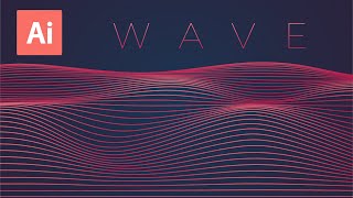 Dynamic Line Wave  Adobe Illustrator Tutorial [upl. by Emina]